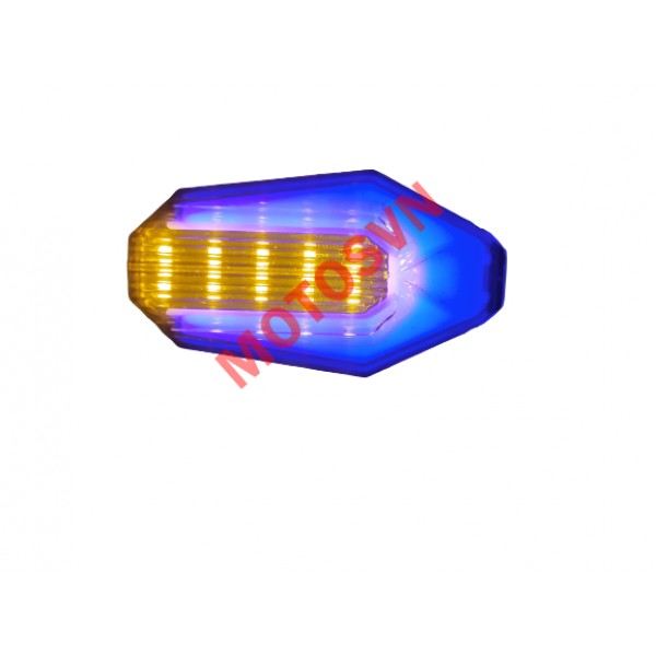 motosiklet parklı led sinyal 2 li sarı+mavi