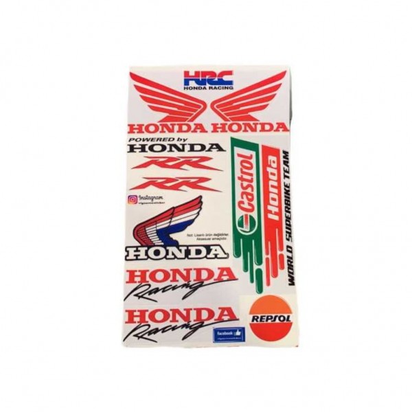 HONDA HRC AMBLEMLERİ STİCKER SETİ