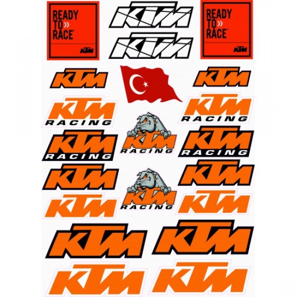 ktm etiket sticker seti