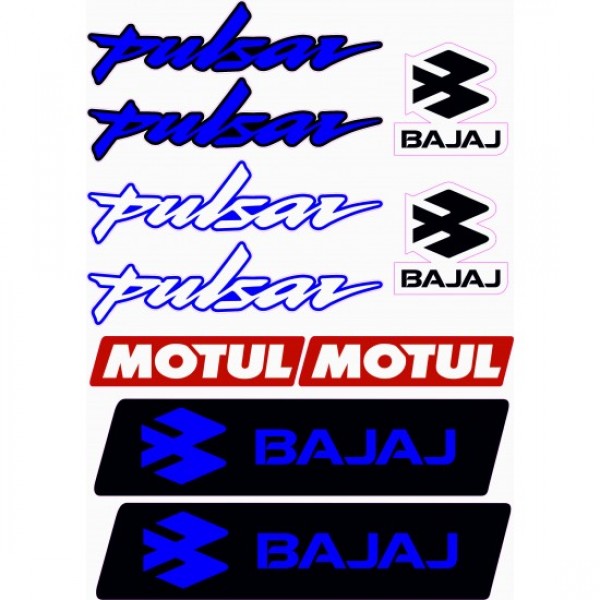 bajaj pulsar etiket sticker seti  lacivert