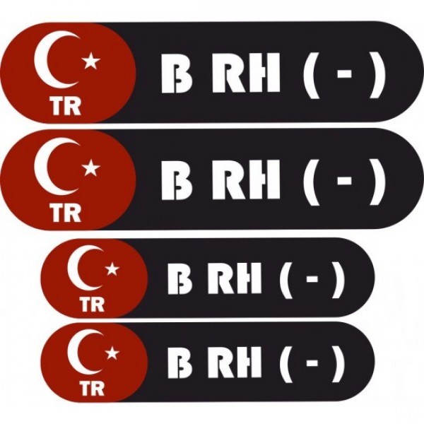 KAN GRUBU  ETİKETİ 4 PARÇA B RH(-)