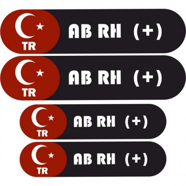 KAN GRUBU  ETİKETİ 4 PARÇA AB RH(+)