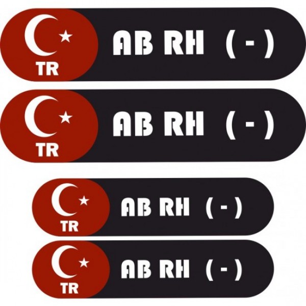 KAN GRUBU  ETİKETİ 4 PARÇA AB RH(-)