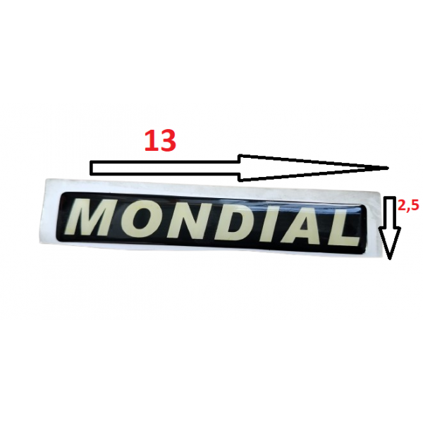 Mondıal Amblem Yazı Damla Model 13 x 2,5 Boy